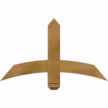 Ekena Millwork Bellingham Rough Sawn Timber Gable Bracket, Western Red Cedar, 36"W x 21"H x 4"D x 4"F, 14/12 Pitch GBW036X21X0404BEL00RWR